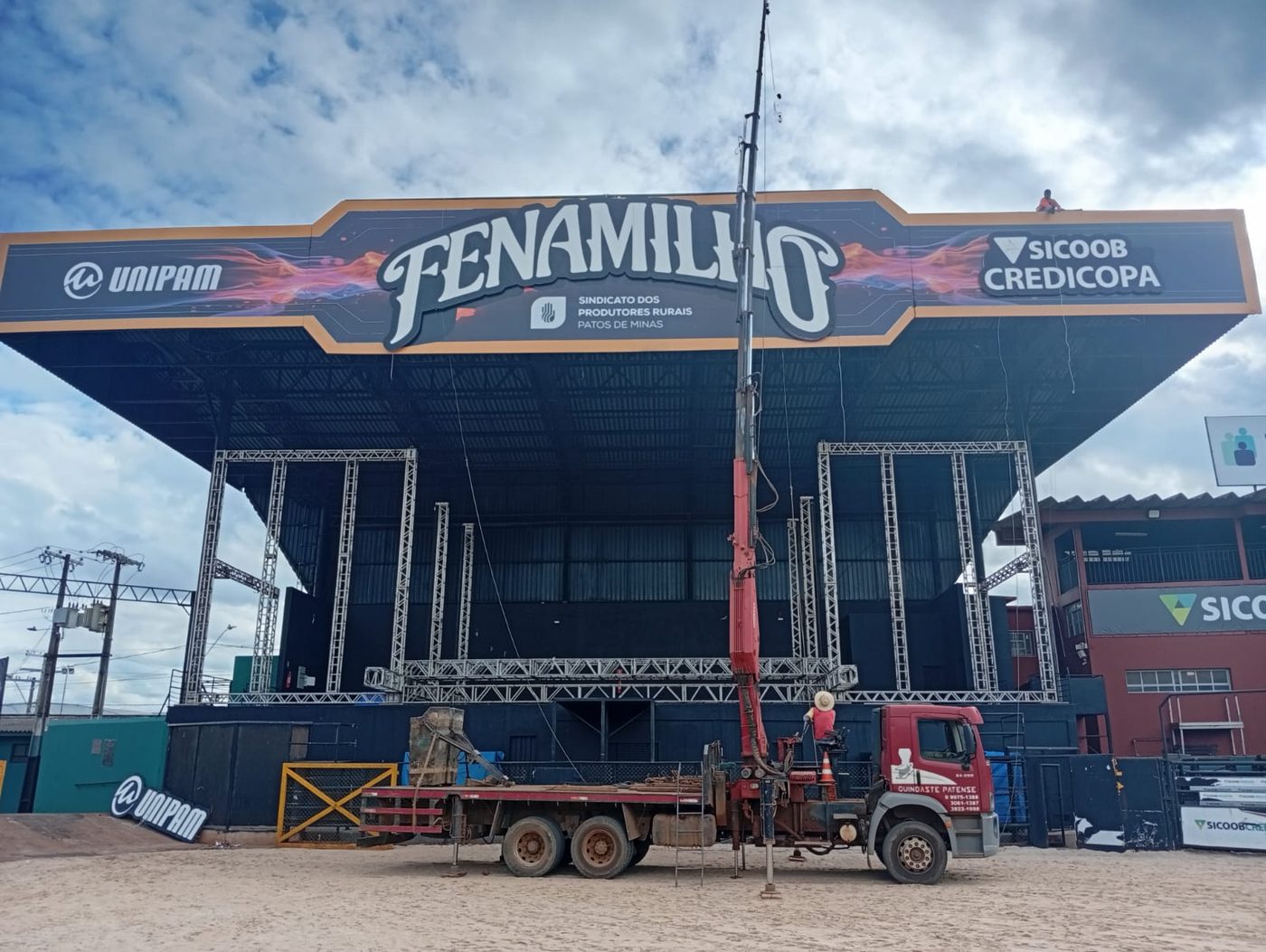 Montagem de estrutura de evento